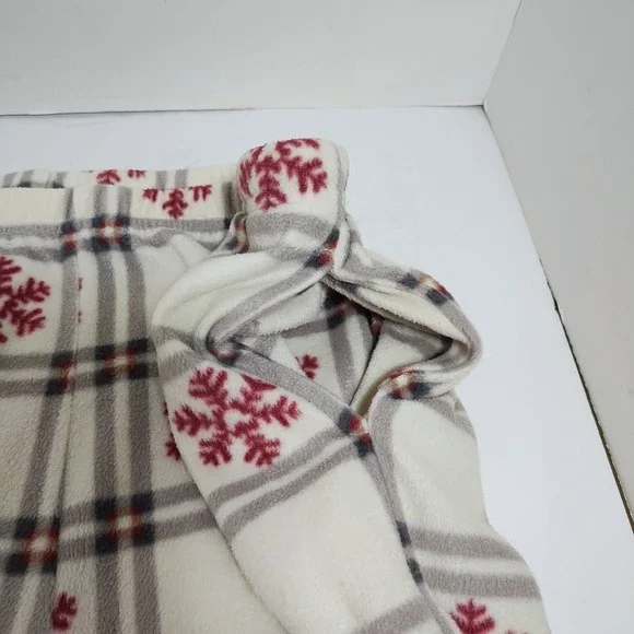 Disney Fleece Pajama Pants Plaid‎ Snowflake Cozy Lounge Bottoms Size M - Picture 5 of 5